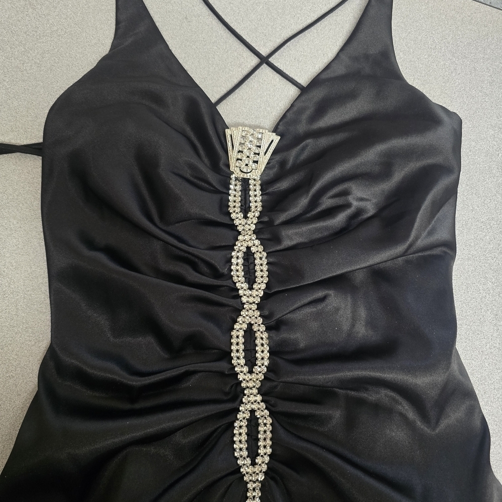 Fiesta Blue Embellished Ruched Slip Dress - Picture 6 of 9
